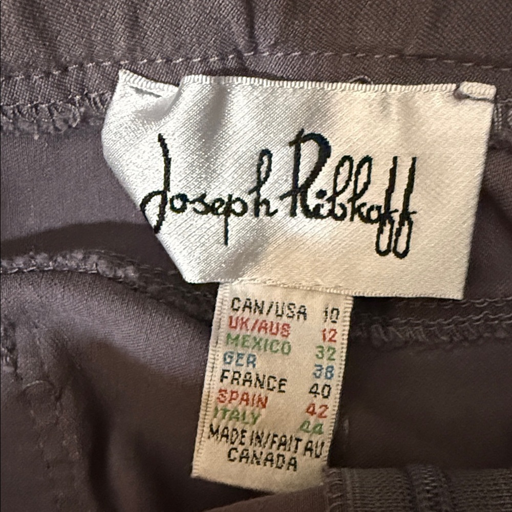 Joseph Ribkoff Women’s Zipper Front Skinny Pant Grey Size 10 - Picture 3 of 5